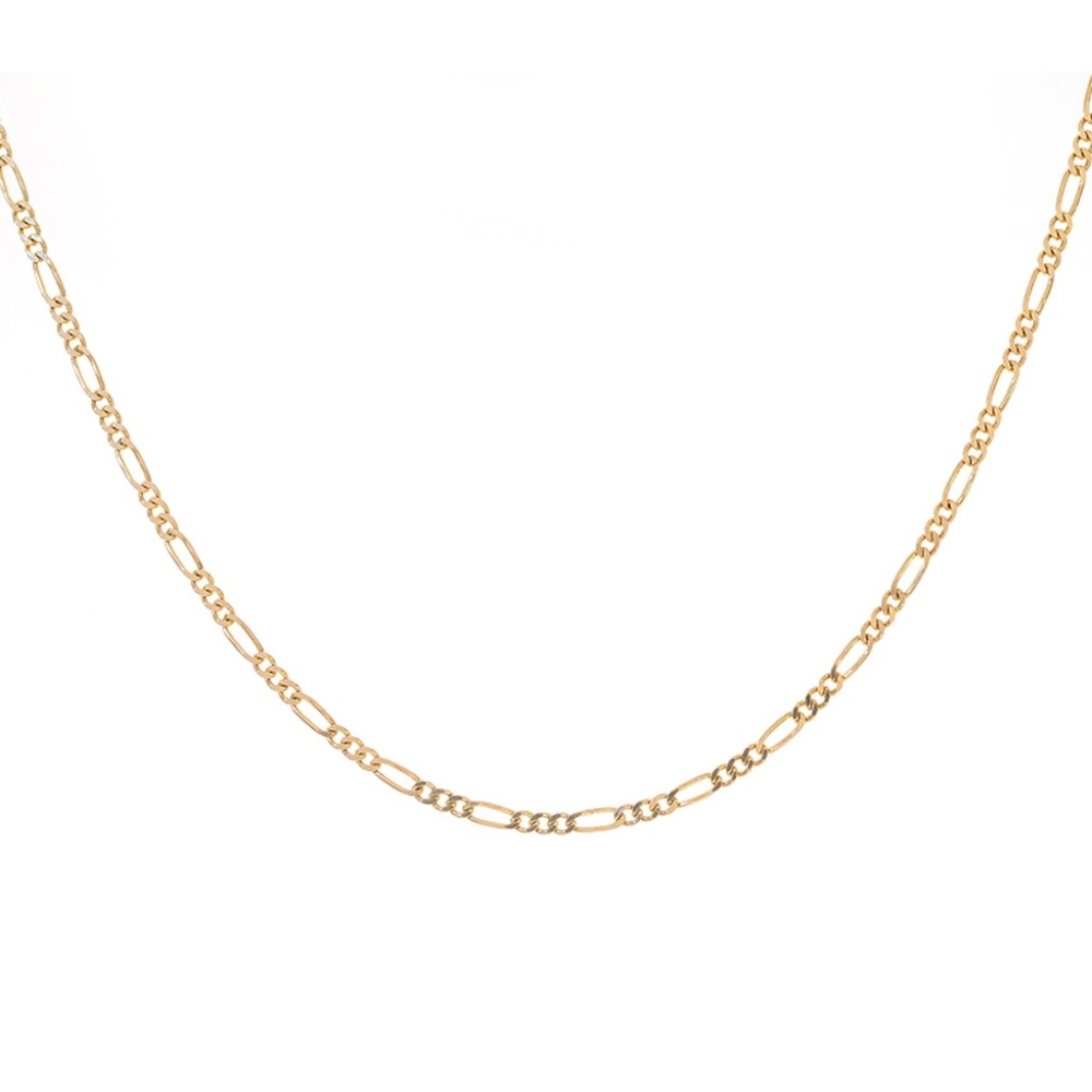 14K Yellow Gold Figaro Link 24 Inch Chain 3.4 Gram